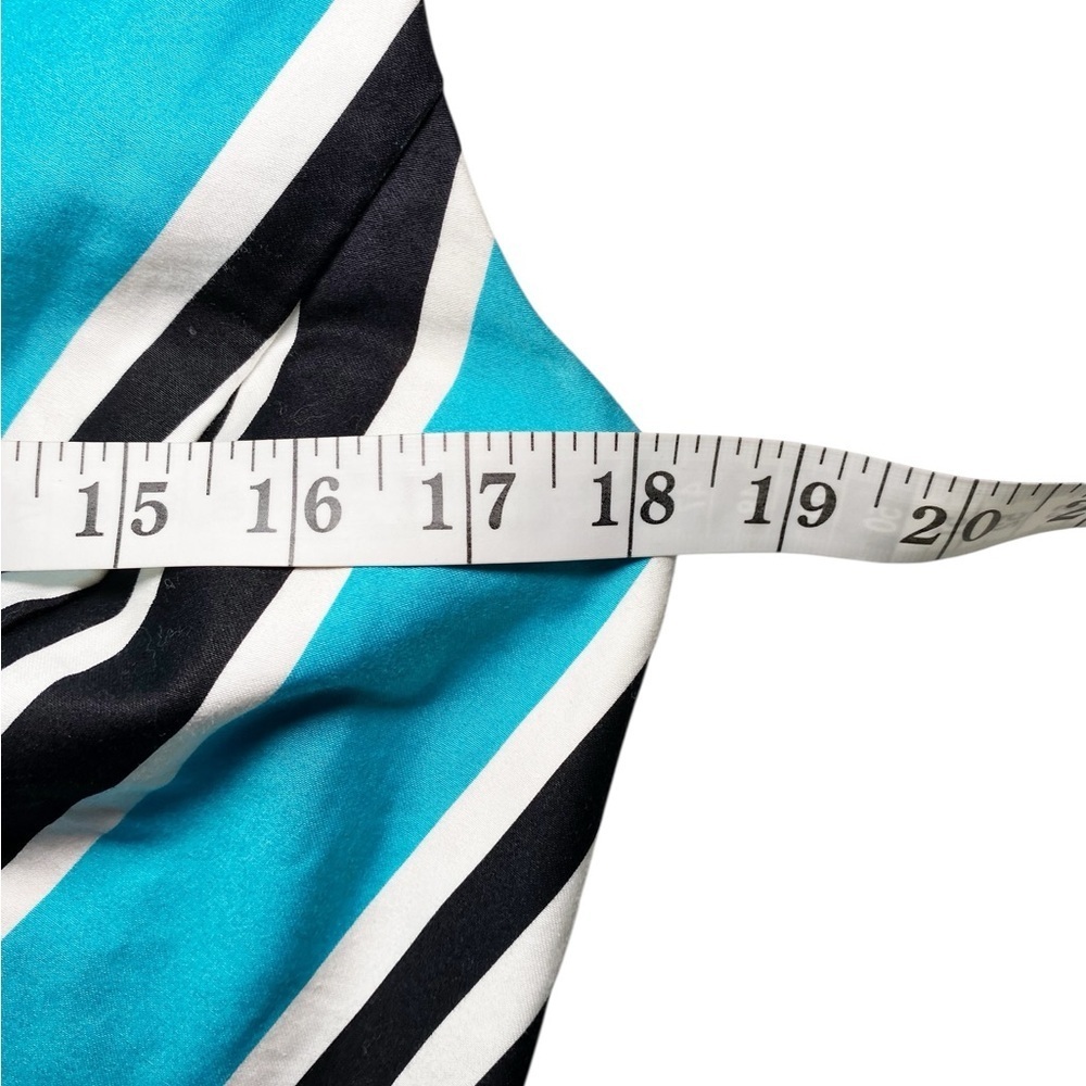 Talbots Black, White, and Blue Striped Midi Dress - Picture 9 of 15